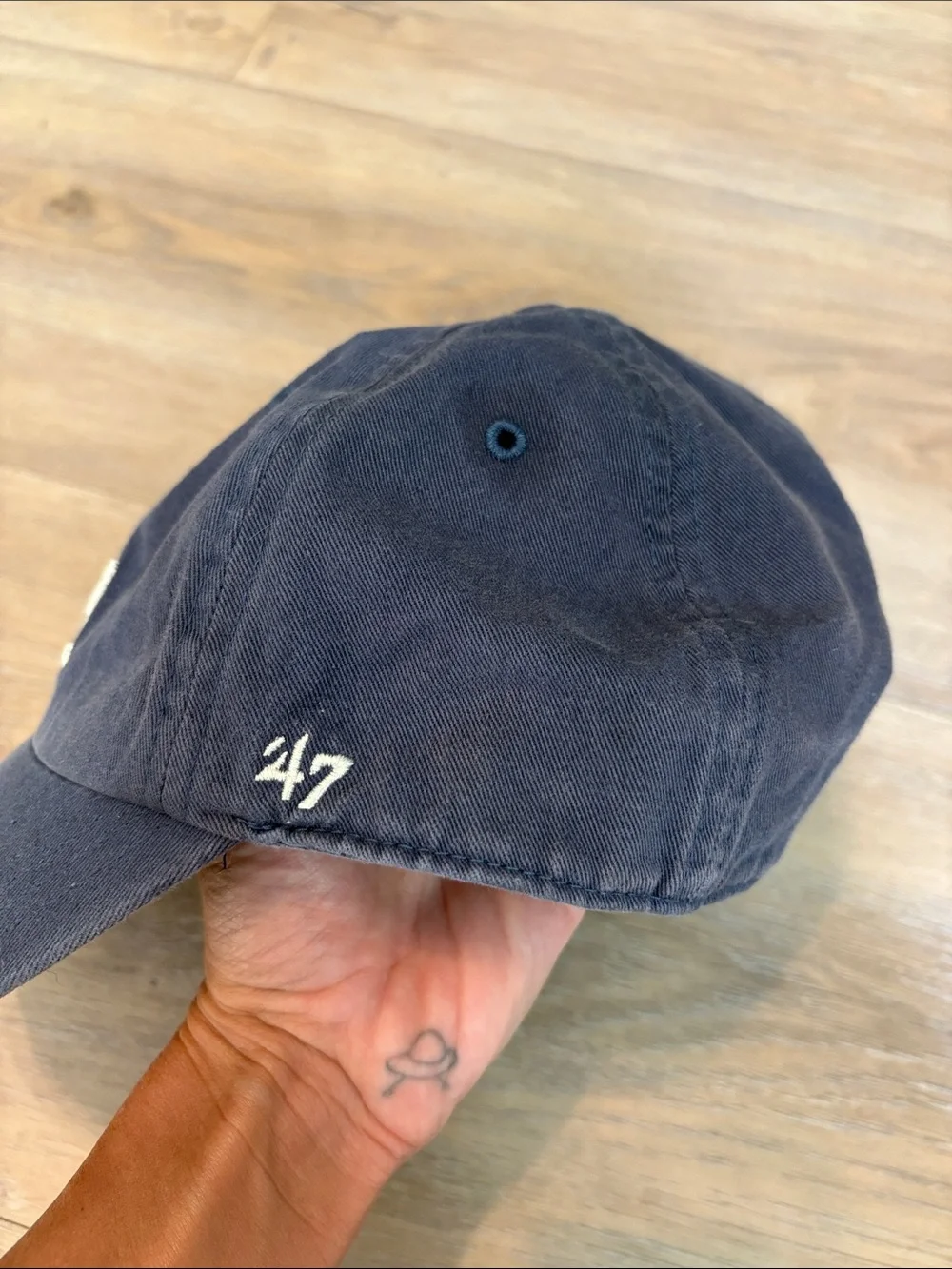47 Youth LA Cap in Navy with White Dodgers Logo